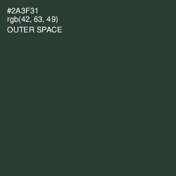 #2A3F31 - Outer Space Color Image